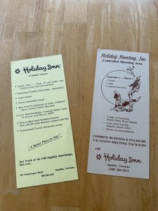 Vintage Holiday Inn Ogallala Nebraska Hunting Brochure Cards USA Multi-Color