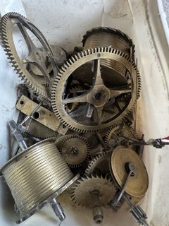 Antique clock wheels cogs spindles Various sizes Clock Spares repair