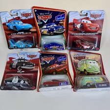 Disney Pixar Cars Die Cast Lot Of 6 Lightning McQueen Hudson Hornet Dinoco Sheri