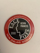 Kevin Francis 2000 Face Pots From England Pin Back Button P19