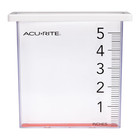 Acurite Waterfall Rain Gauge with 5-Inch Rainfall Capacity (00858W), Clear