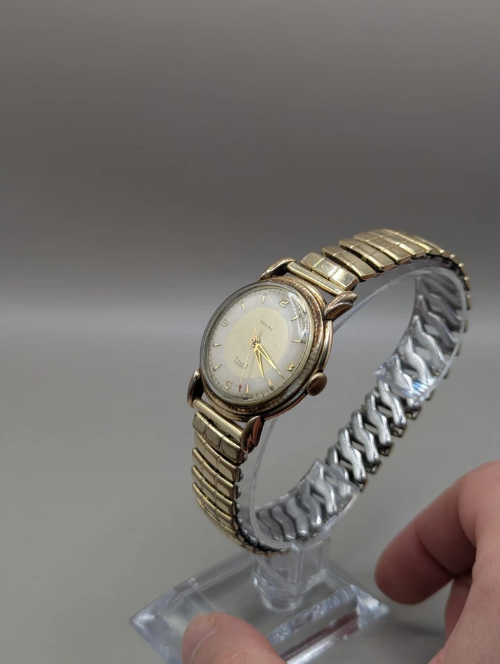 Helma Mechanisch (Handaufzug) Herrenuhr Walzgold Double (Vergoldet) Vintage - Bild 3 von 4