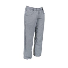Mercer Culinary Millennia Women's White Hounds Tooth Cook's Pants - XXS