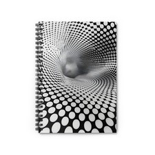Optical Illusion Vortex pattern  Spiral Notebook  Ruled