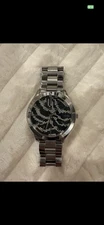 Michael Kors MK3314 Slim Runway Zebra Pattern Crystal Pave Dial Women’s Watch