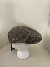 New with tag Brixton Hooligan check pattern Lined newsboy cabbie hat size S