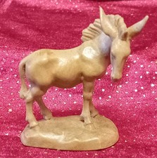Krippenfigur "Kostner-Krippe", 9 cm, Esel, Ahorn, gebeizt, gewachst