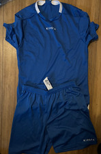 MEN'S SHORTS+T-SHIRT SET FOOTBALL GYM SPORT UK SIZE M BLUE