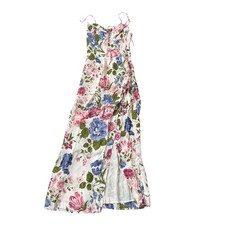 Reformation Kourtney Dress Donna Floral Garden Party Midi Slit Sweetheart 0