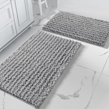 Bathroom Rugs Sets 2 Piece - Quick Dry Extra Thick Luxury Chenille Bath Mat, ...
