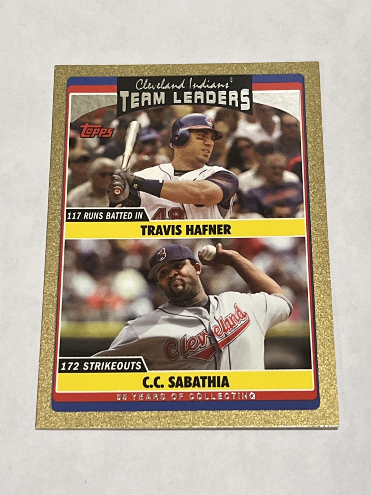 2006 Topps Update Team Leaders Gold /2006 Travis Hafner CC Sabathia #UH315 HOF