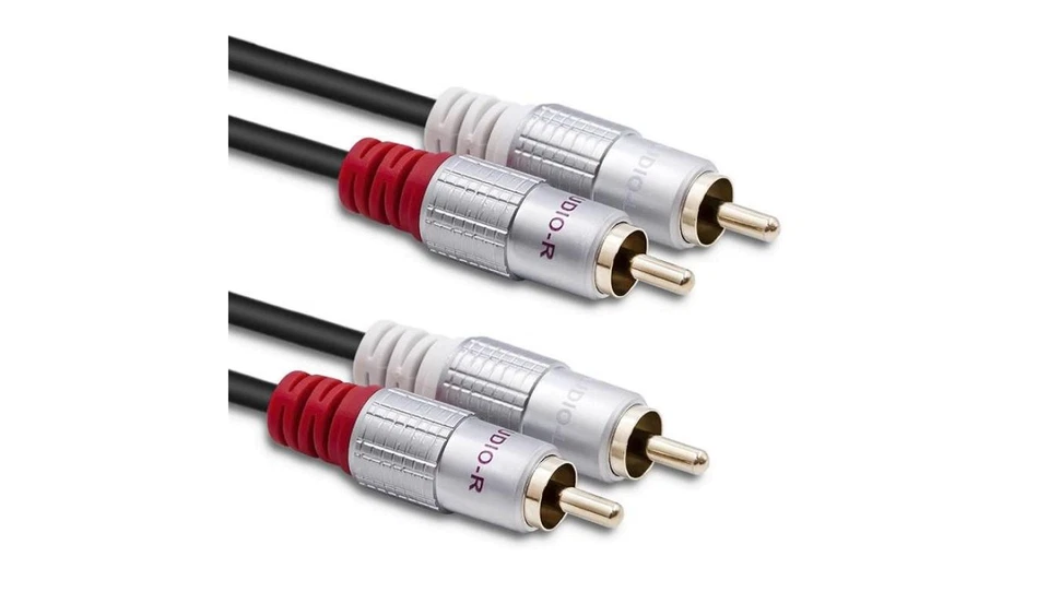 Kabel 2x Cinch-Stecker / 2x Cinch-Stecker 1m Schwarz 52336