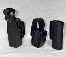 3  Holster Belt Attachments for security gear - flashlight, spray, etc