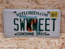 NUMMERNSCHILD USA PERSONALISIERT - " SWWWEET " SWEET FLORIDA SUNSHINE STATE