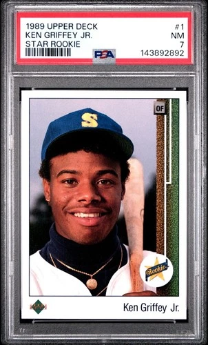1989 Upper Deck Ken Griffey Jr Star Rookie #1 PSA 7 NEAR MINT RC HOF