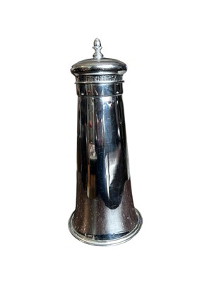 1930's Foreman Brothers Chrome Cocktail Shaker with Recipes On The Bottom