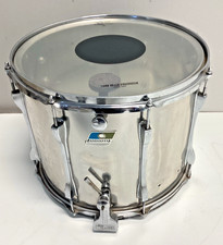 Ludwig 15" Stainless Steel Marching Snare Drum with Blue Olive Badge # 1127487