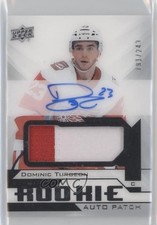 2018-19 Upper Deck Premier Acetate Rookie 191/249 Dominic Turgeon Patch Auto 4p5
