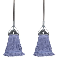 Heavy Duty Loop End String Mop, 67Inch Stainless Steel Handle, Commercial Ind...