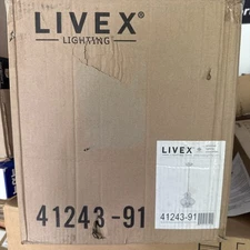 Livex Lighting 41243-91 Art Glass - 9.88" One Light Mini Pendant Brushed Nick...