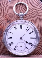 'C.G.' VICTORIAN 800 SILVER KEYWIND MEN'S POCKET WATCH 49.2mm FOR REPAIR KQ 