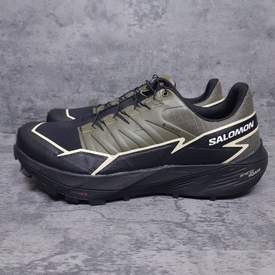 SALOMON Thundercross GTX Gore Tex Running Shoes Mens Size 9.5 Olive Black
