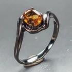 Silver ring Natural Citrine Ring 925 Sterling Silver Size 6.5 /R470871