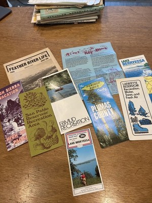 Lot 1970s Brochures Vintage Tourism Feather River San Pablo Lafayette Reservoir