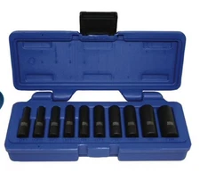 CBPI1L - 10 Piece 1/4" Dr. Cornwell bluePOWER SAE Deep Power Socket Set 6 Point