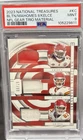 2023 National Treasures Patrick Mahomes/Kelce/Bolton Trio Patch /99 PSA 9 BW3