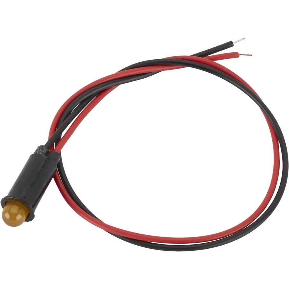 Universal Amber LED Indicator Light Bulbs, 1/4 Inch - Imagem 2 de 4