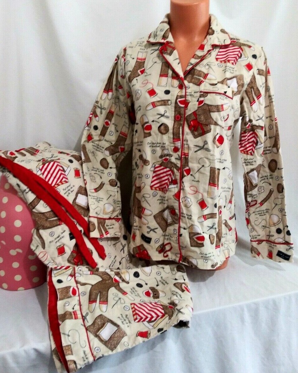 NICK & NORA HOW TO SEW A SOCK Monkey 100% COTTON Flannel Set NICK & NORA HOW TO SEW A SOCK Monkey 100% COTTON Flannel Set