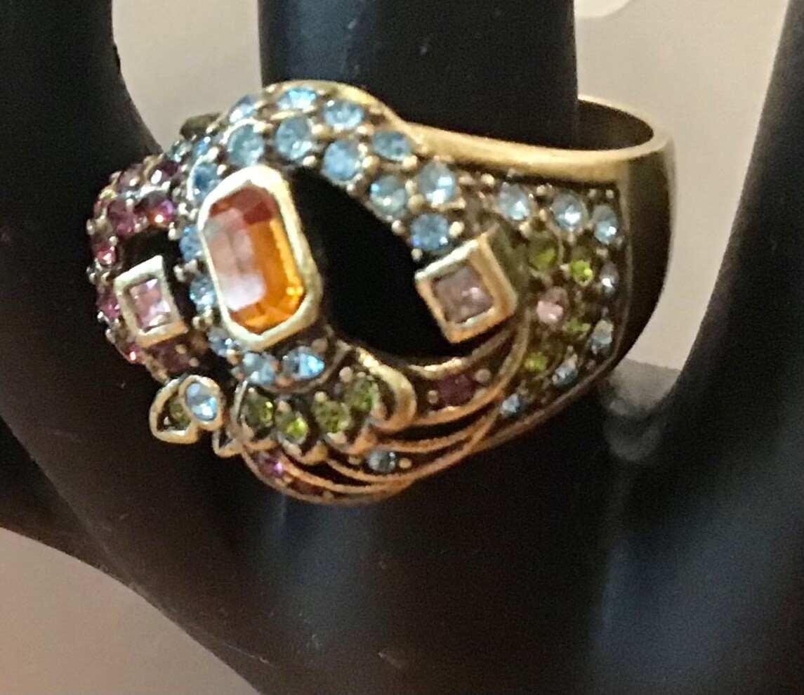 AUTHENTIC HEIDI DAUS DOMED MULTI COLORED PRINCESS… - image 3