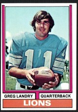 1974 Topps Greg Landry #275 Detroit Lions