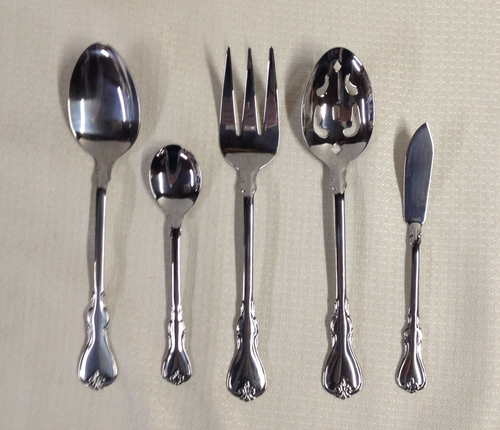 Cambridge Stainless Flatware "Jessica" Pattern - 5pc Serving Set - NEW