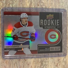COLE CAUFIELD 2022-23 UD SERIES 1 HOCKEY ROOKIE RETROSPECTIVE HABS CANADIANS NHL