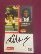 Josh Metellus signed autographed 2020 Senior Bowl card 1/25/20 Michigan