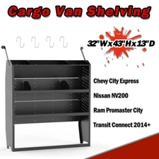 32"W Van Shelving for Transit Connect, NV200, Chevy City Express, Promaster City