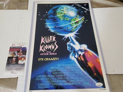  John Massari Auto Signed metallic 11x17 photo Killer Klowns Outer Space JSA COA