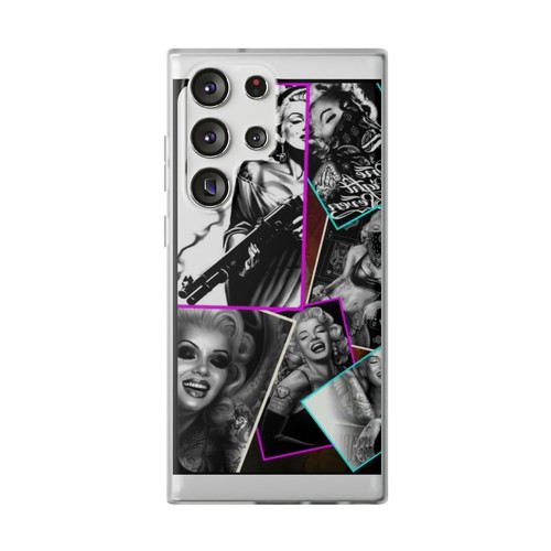 Flexi Cases, Marilyn Monroe Collage iPhone Case, Black and White Phone Cover, - Picture 40 of 49