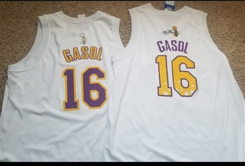 Los Angeles Lakers Gasol Champions Jerseys Size XL - Picture 6 of 8