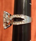 Silver Tone Crystal Rhinestone CZ??? Costume Cocktail Ring 6 Jewelry Statement — photo 3