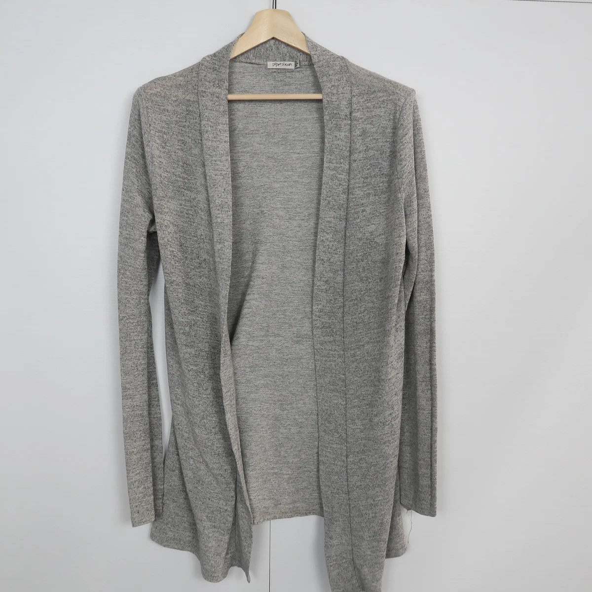 Gray open deals cardigan sweater