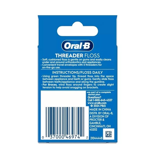ORAL-B Glide Pro Health THREADER FLOSS 6 Packets of 5 Threader total 30ct-3 pack - Picture 4 of 6