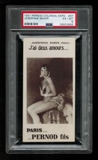 PSA 6  JOSEPHINE BAKER  1931 Pernod Colonial Exposition Card #67 SENSATIONAL