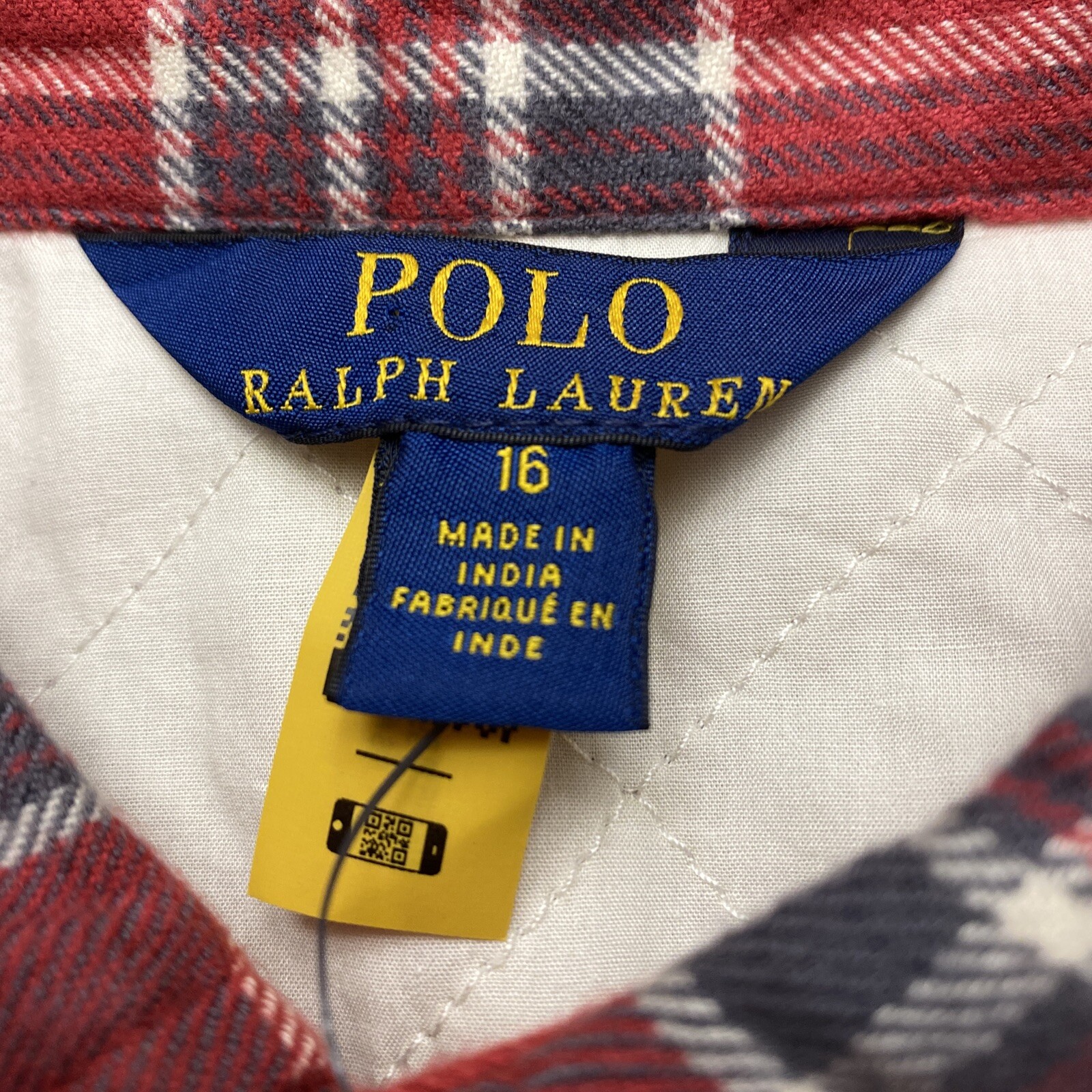 NWT Polo Ralph Lauren Boy's Flap Pocket Shirt Jacket Patchwork Quilted Sz 16 image 2