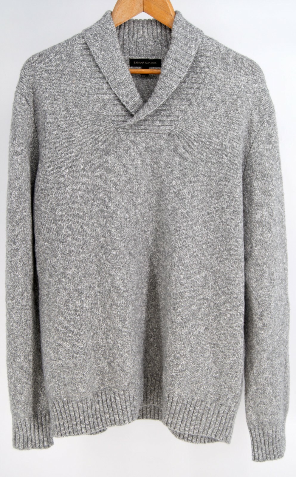 Banana Republic Mens Gray Shawl Collar 