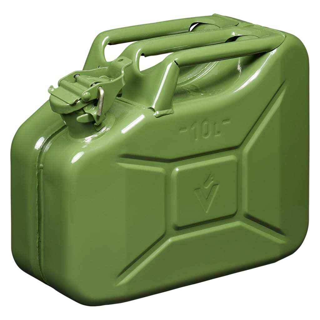 ProPlus Bidon 10 L Métal Vert hermétique et anti-fuite pour atelier