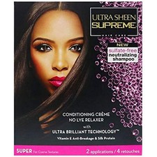 Ultra Sheen Supreme No Lye Relaxer Kit Super 2 Application-