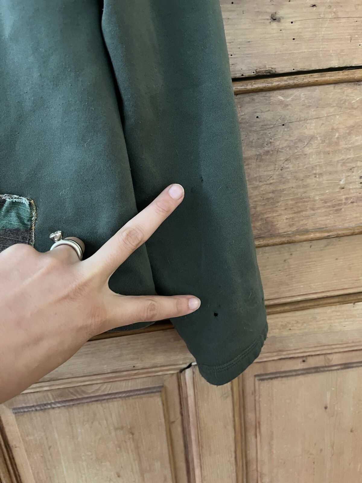 ARC'TERYX Maglione Arcteryx Fleece Verde Esercito Taglia M Danneggiato!